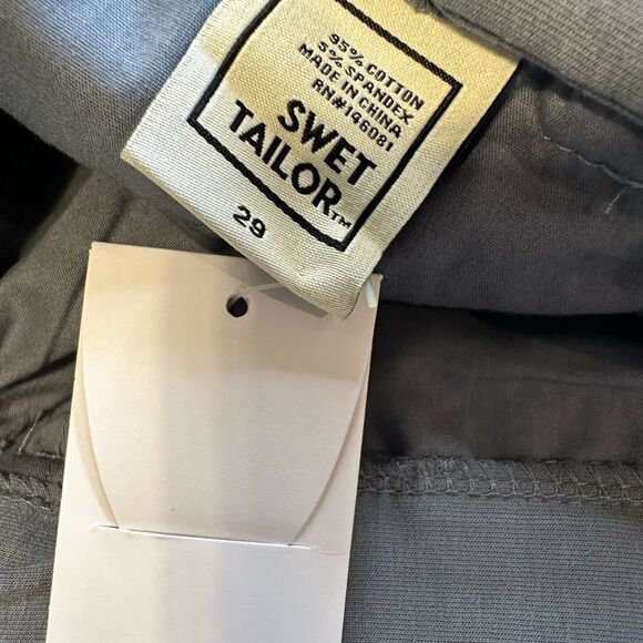 NWT SWET TAILOR Men’s 8” Gray Chino Short Regular Fit - Size 29 - Picture 4 of 11